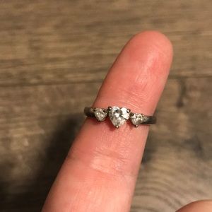 Triple Heart Sterling Silver Ring